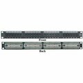 Swe-Tech 3C Rackmount 24 Port Cat6 Patch Panel, Horizontal, 110 Type, 568A & 568B Compatible, 1U FWT69BK-06024